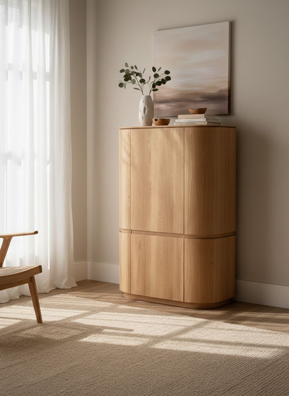 Wandkast HANA - Naturel eikenfineer CRE-4-000035-E-FN