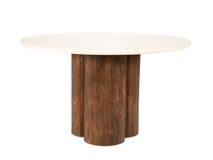 Eetkamertafel XANNI - Mangohout / Marmer ELO 96566