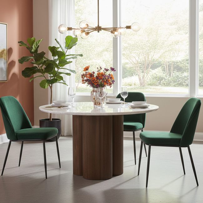 Eetkamertafel XANNI - Mangohout / Marmer