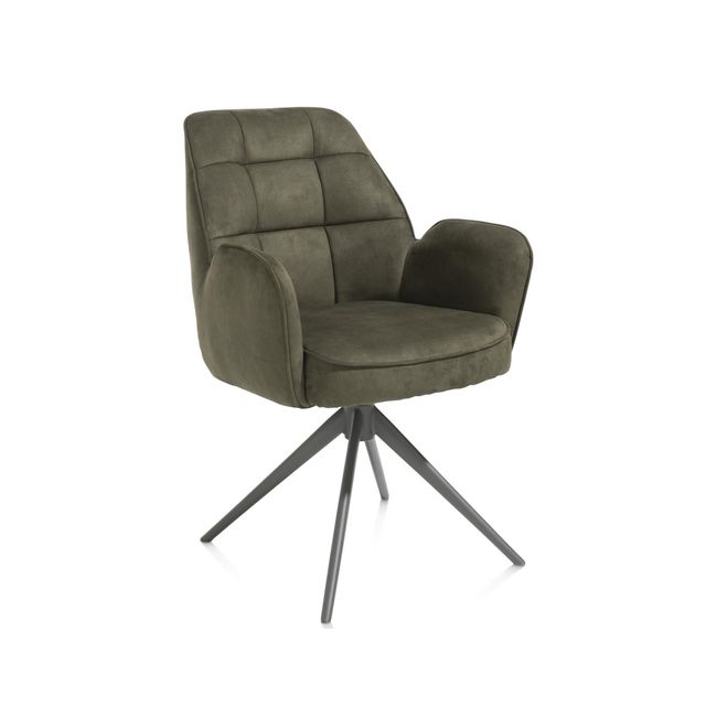 Draaibare armstoel BELL - Mosgroen