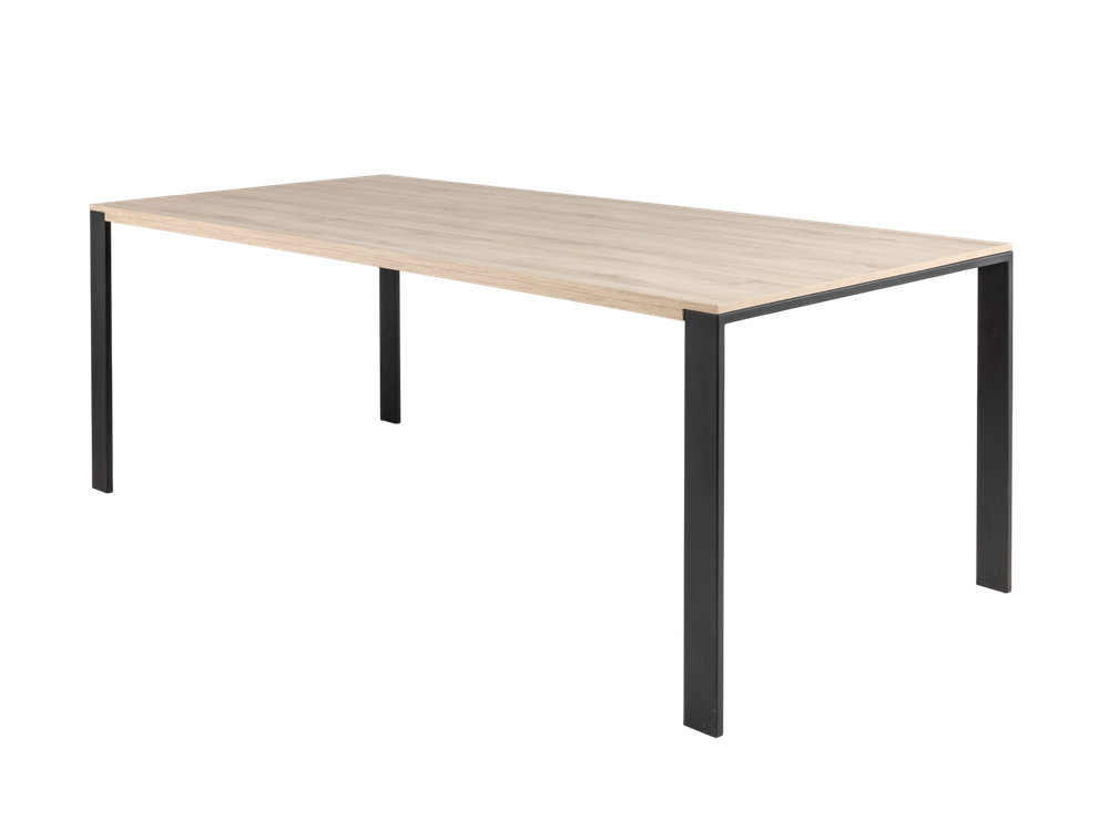 Eetkamertafel FAMOUS - Fresh oak/zwart metaal MXF-206-000004