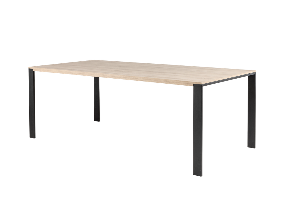 Eetkamertafel FAMOUS - Fresh oak/zwart metaal MXF-206-000004