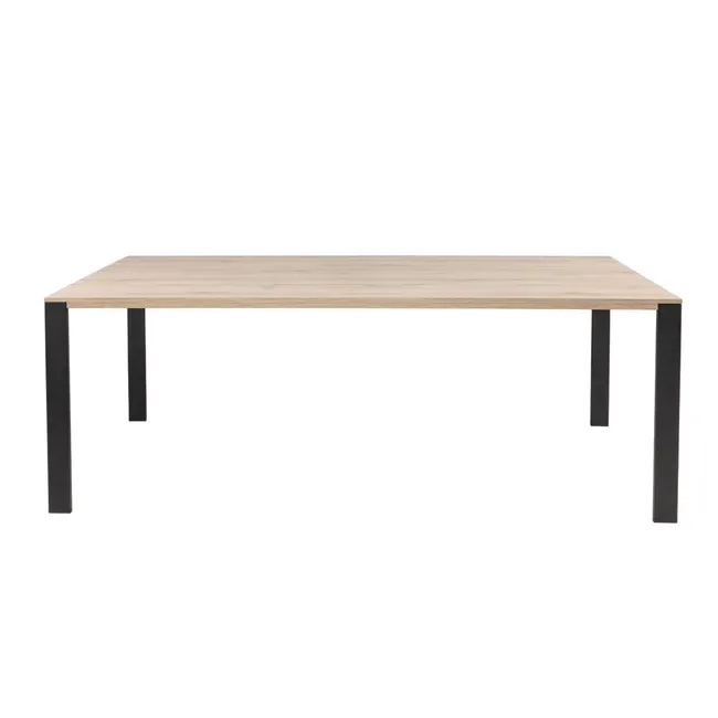 Eetkamertafel FAMOUS - Fresh oak/zwart metaal