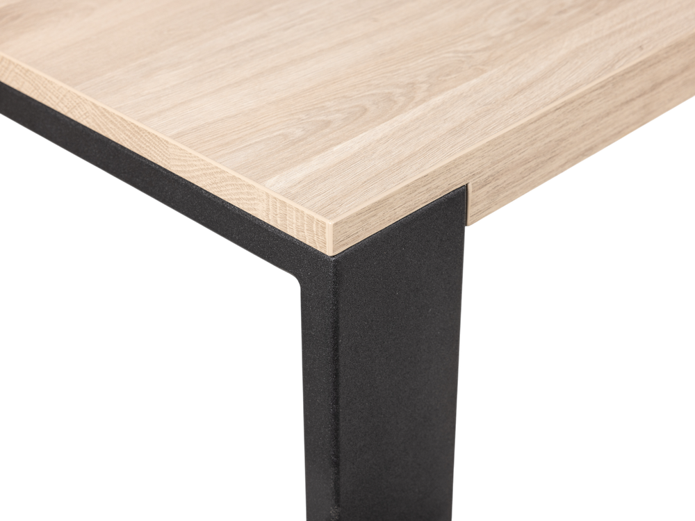 Eetkamertafel FAMOUS - Fresh oak/zwart metaal MXF-206-000004