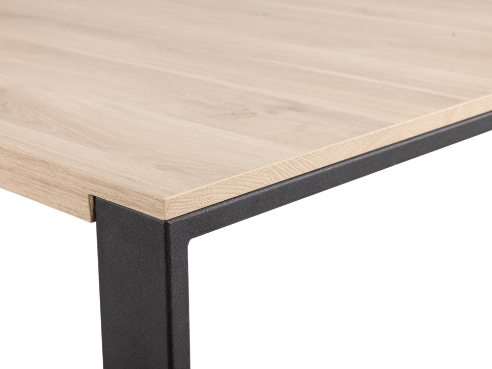 Eetkamertafel FAMOUS - Fresh oak/zwart metaal MXF-206-000004
