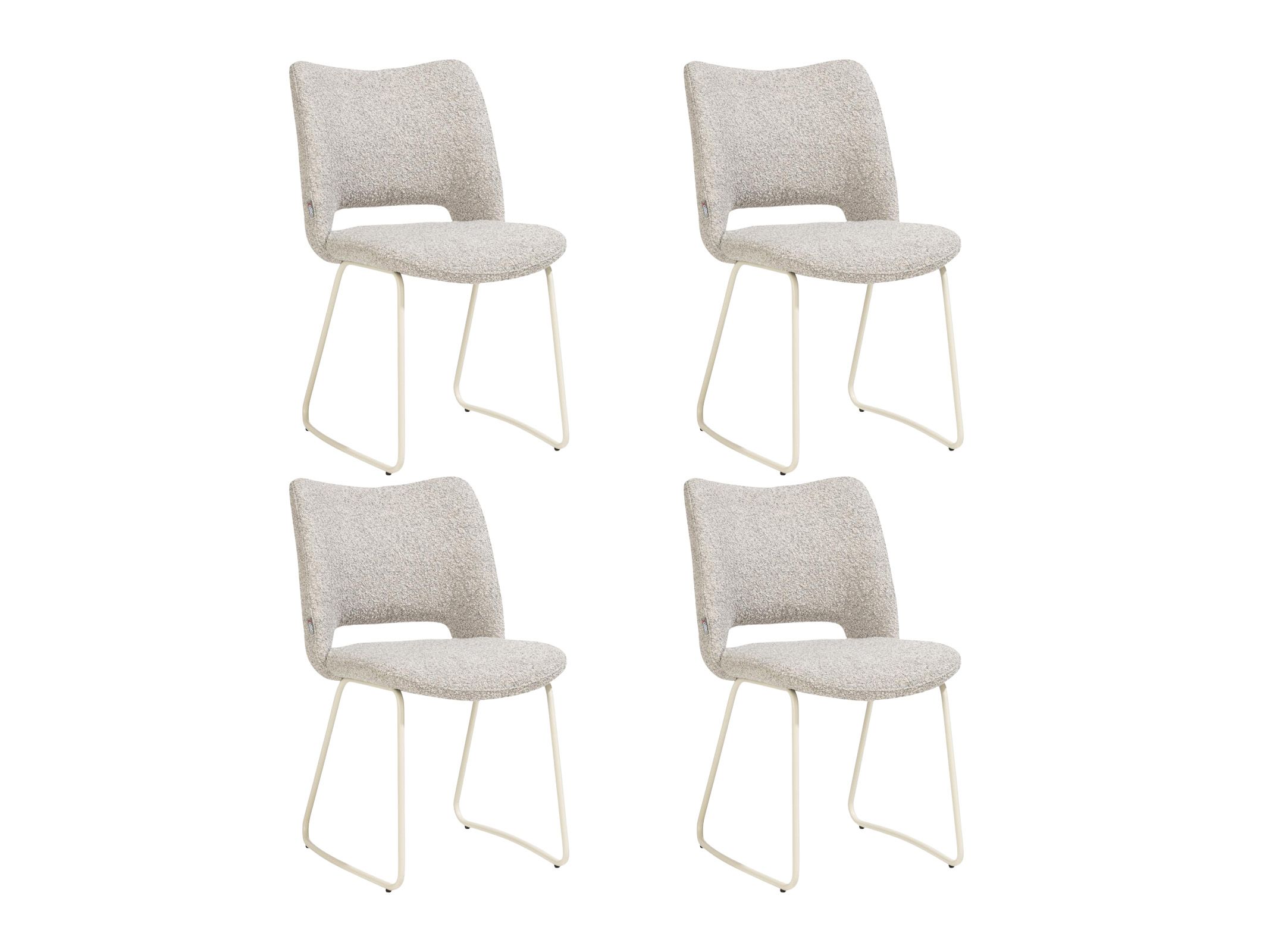 Set van 4 eetkamerstoelen KODI - Grijs C-XOO-KODI-SET4