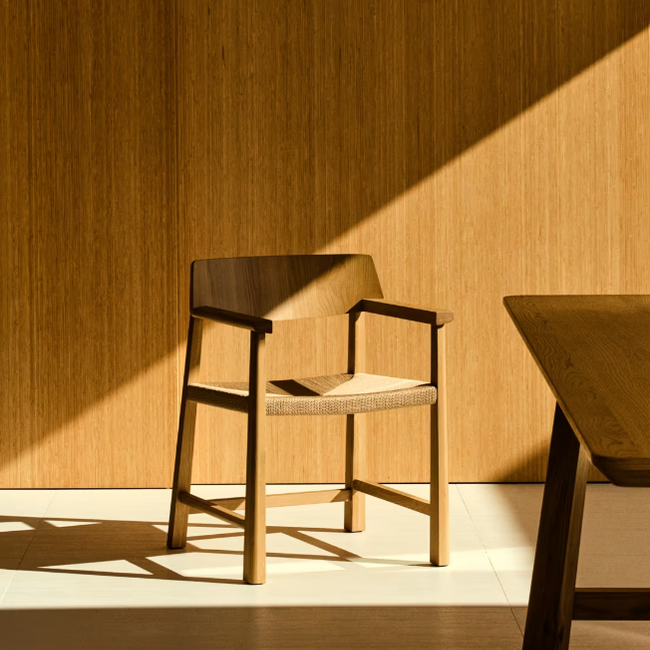 Set van 4 armstoelen IDUN - Eik naturel