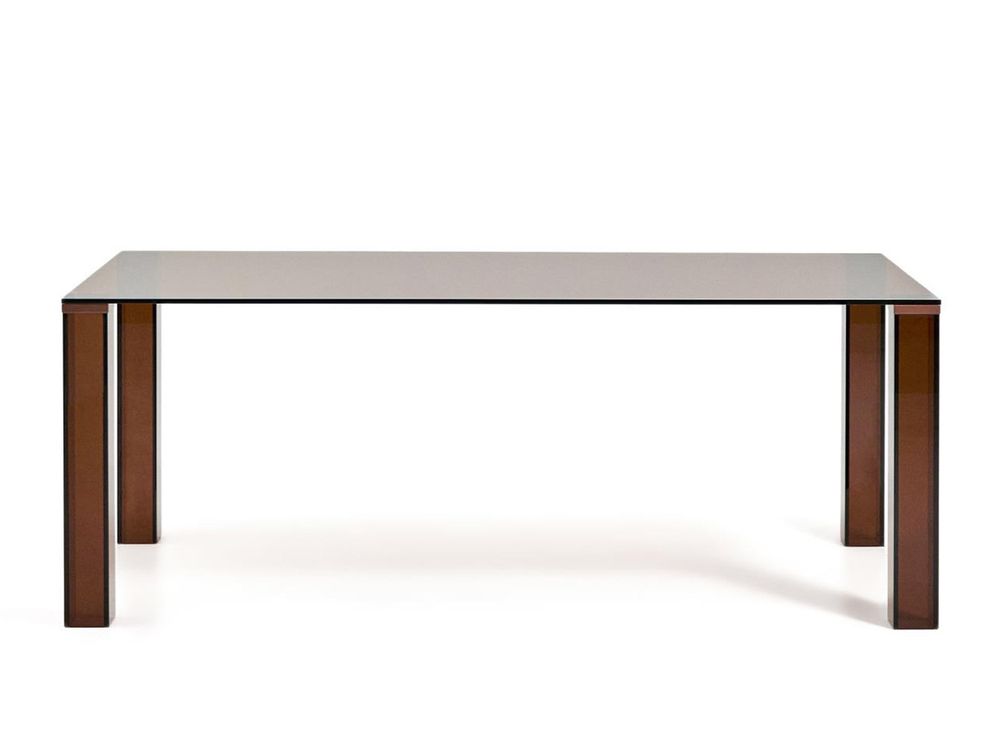 Eetkamertafel ADULARIA - Bruin Glas KAV T00240CR10