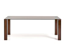 Eetkamertafel ADULARIA - Bruin Glas KAV T00240CR10