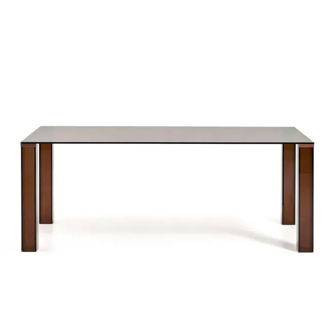 Eetkamertafel ADULARIA - Bruin Glas