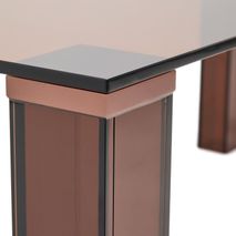 Eetkamertafel ADULARIA - Bruin Glas KAV T00240CR10