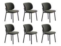 Set van 6 eetkamerstoelen SWANN - Forest green bou C-UNI-1-SET6