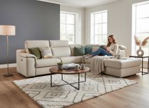 Hoekzetel LOUISA - Leder beige C-CAL-162-HKS2