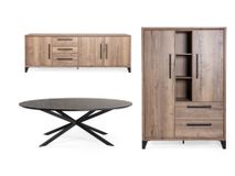 Eetkamerset DAYTON/CHERRY - Barley/Marble Bromo C-MXF-252-TZ