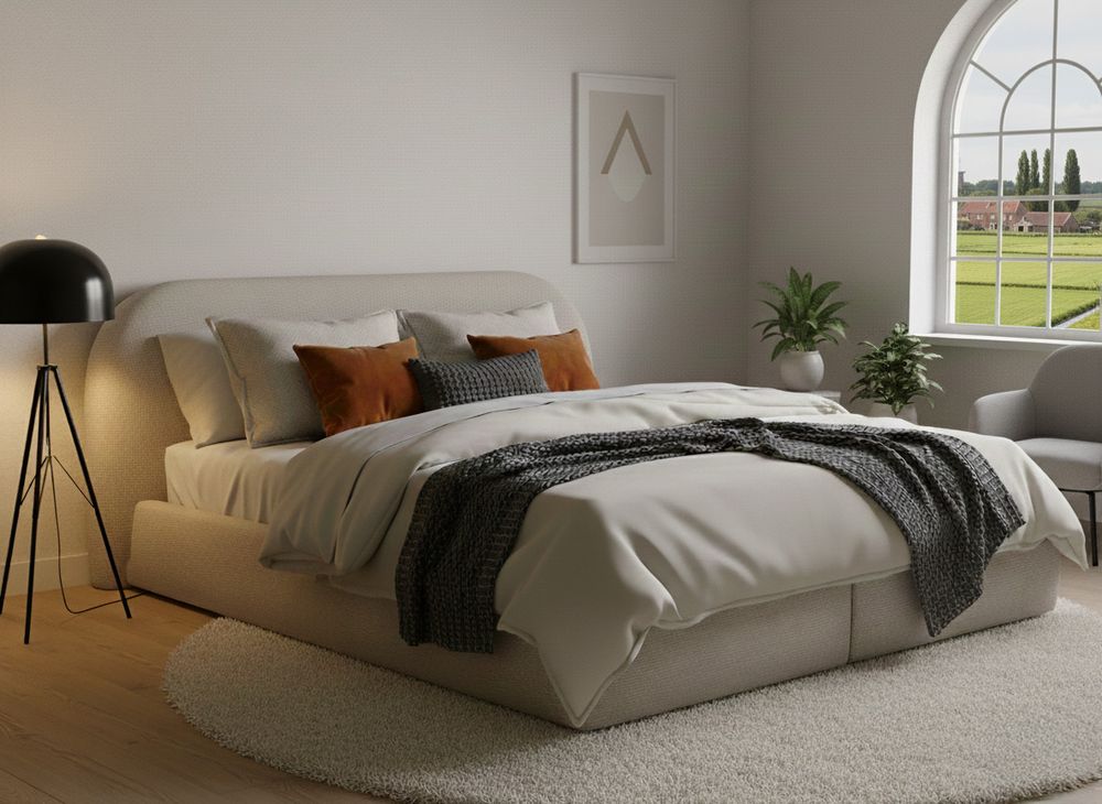 Boxspring MONACO incl. matras - Beige SFD-73-TZ