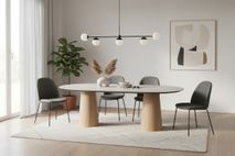 Eetkamertafel TABLES TO LOVE - Keramiek/Eikenfinee CRE-6-000004-M