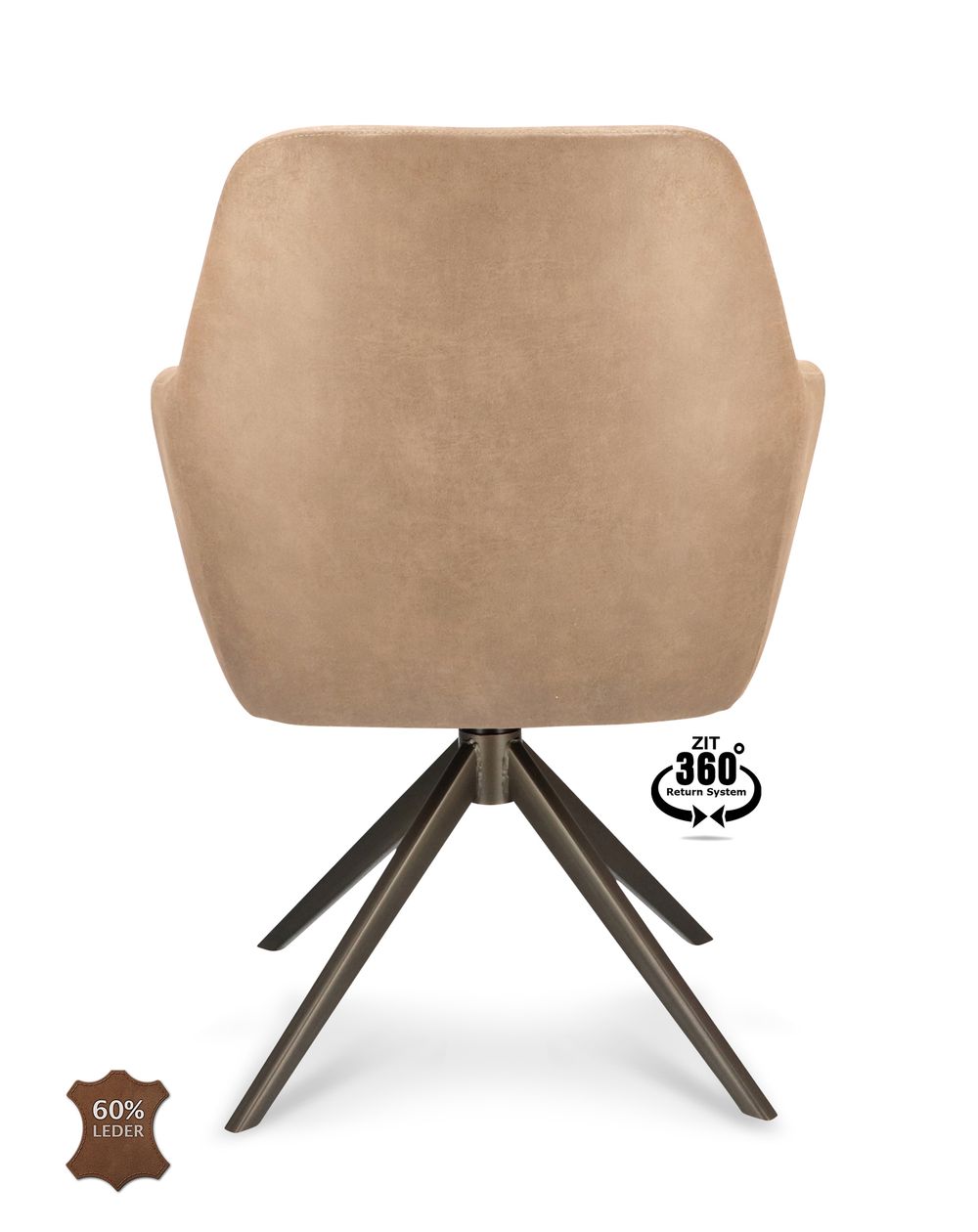 Draaibare armstoel BOWIE 360 - Lichtbruin XLC-36-0000001