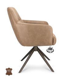 Draaibare armstoel BOWIE 360 - Lichtbruin XLC-36-0000001