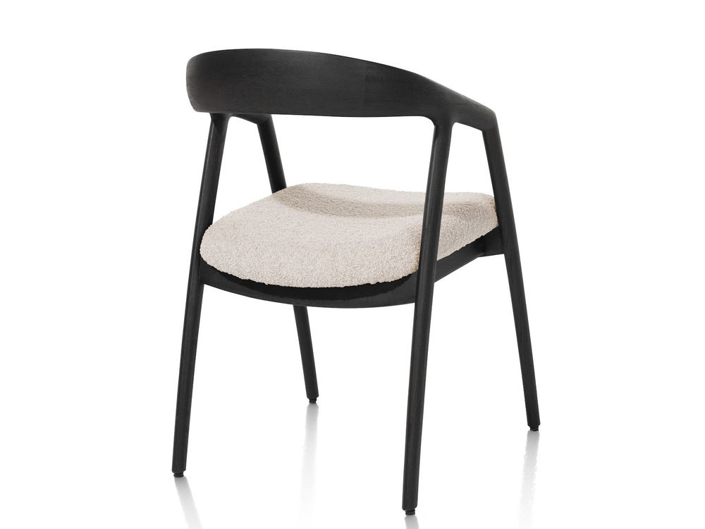 Set van 4 eetkamerstoelen DANTE - Antraciet/Crème C-XOO-309-SET1