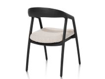 Set van 4 eetkamerstoelen DANTE - Antraciet/Crème C-XOO-309-SET1