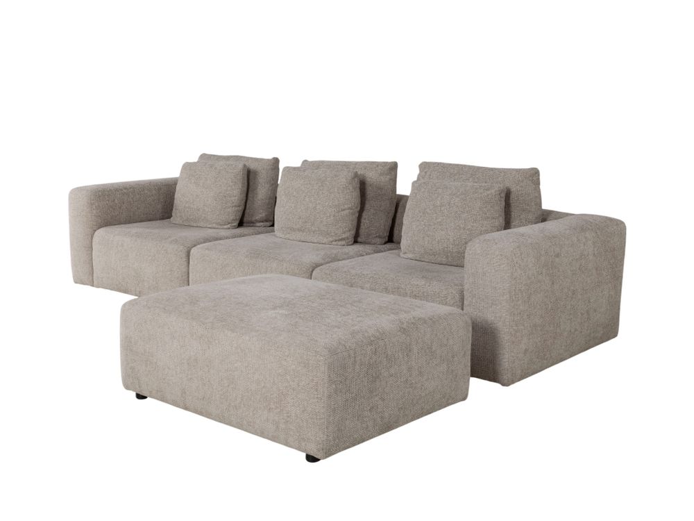 Modulaire zetel met voetbank LOFT - Beige C-GER-14-HKS-3-A062-2