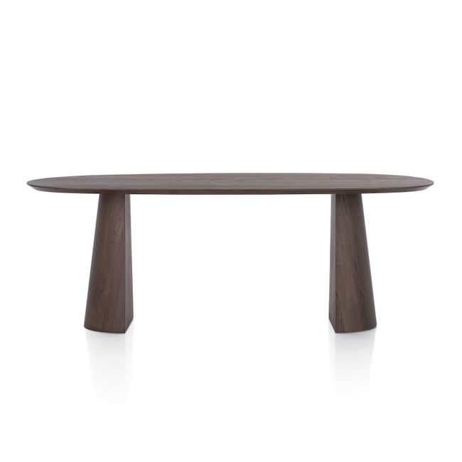 Eetkamertafel TRENTON - Donker eikenfineer