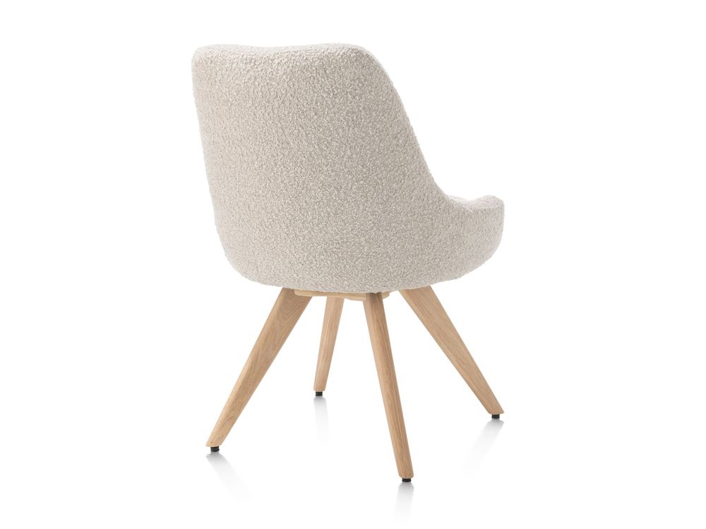 Set van 4 draaibare eetkamerstoelen ROCCO - Crème C-HEH-ROC-SET4