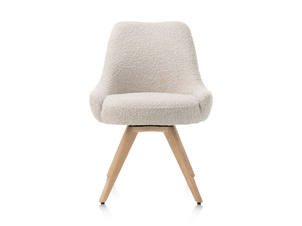 Set van 4 draaibare eetkamerstoelen ROCCO - Crème C-HEH-ROC-SET4