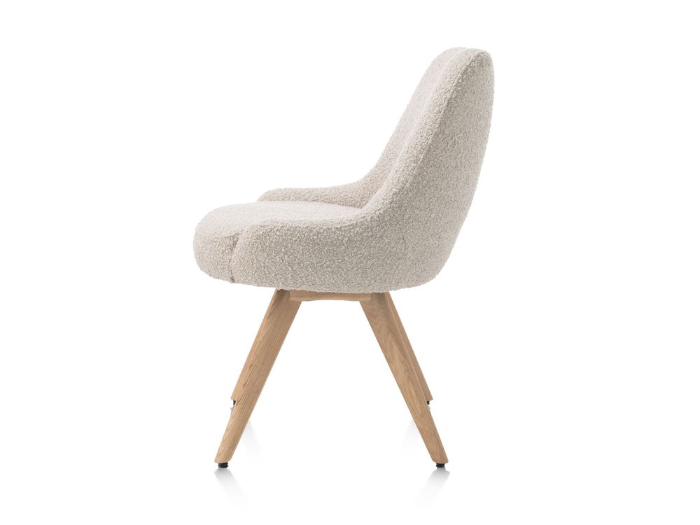 Set van 4 draaibare eetkamerstoelen ROCCO - Crème C-HEH-ROC-SET4