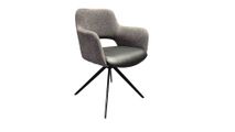 Set van 4 draaibare eetkamerstoelen SLIDE - Grijs/ C-YLI-SL-SET4
