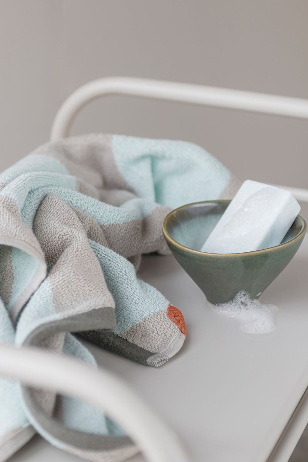 Gastenhanddoek DIAGONAL, 2-pack - Dark olive MDD DIATWG61