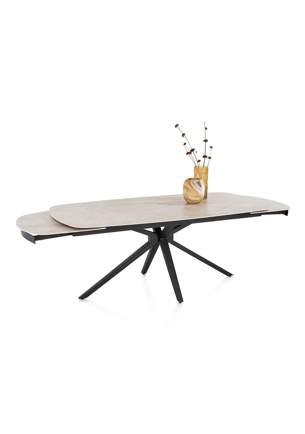 Uitschuifbare eetkamertafel LATTINA - Marmer keram HEH 55926CRE