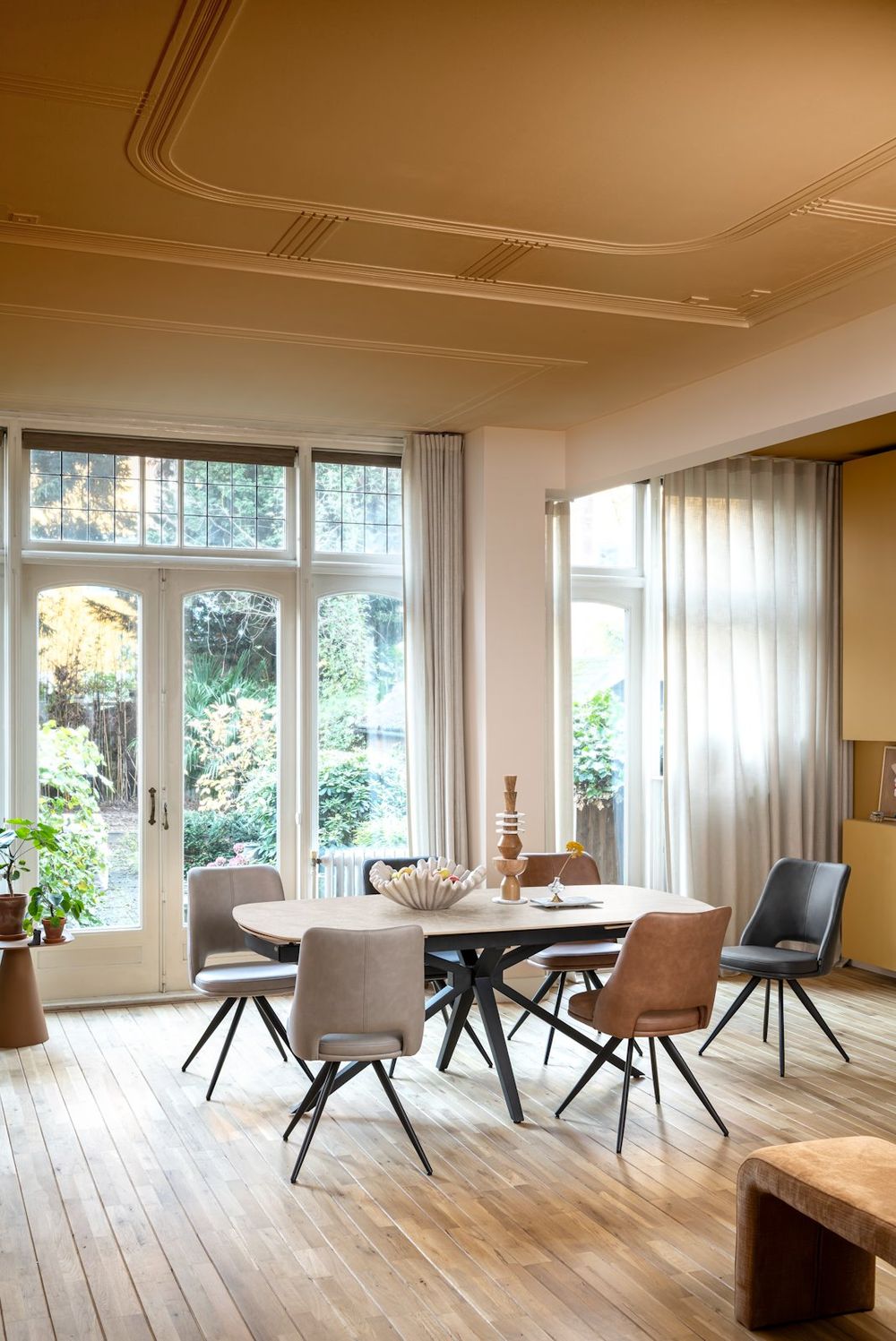 Uitschuifbare eetkamertafel LATTINA - Marmer keram HEH 55926CRE