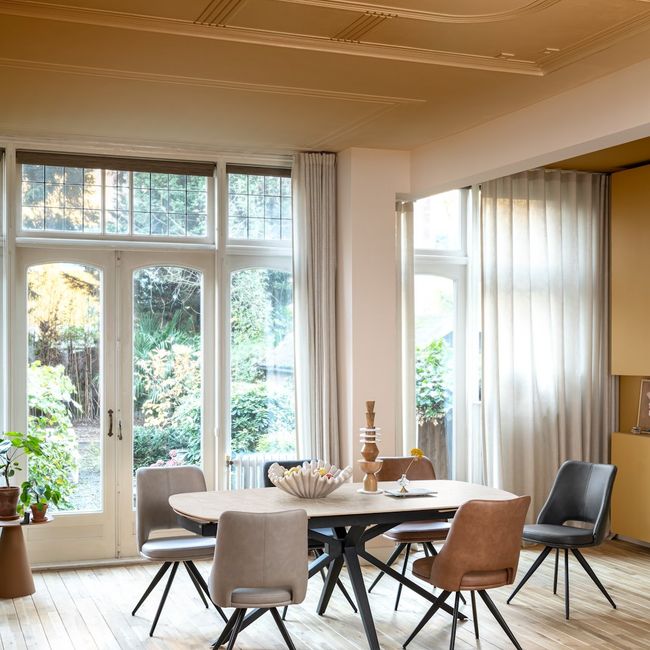 Uitschuifbare eetkamertafel LATTINA - Marmer keram