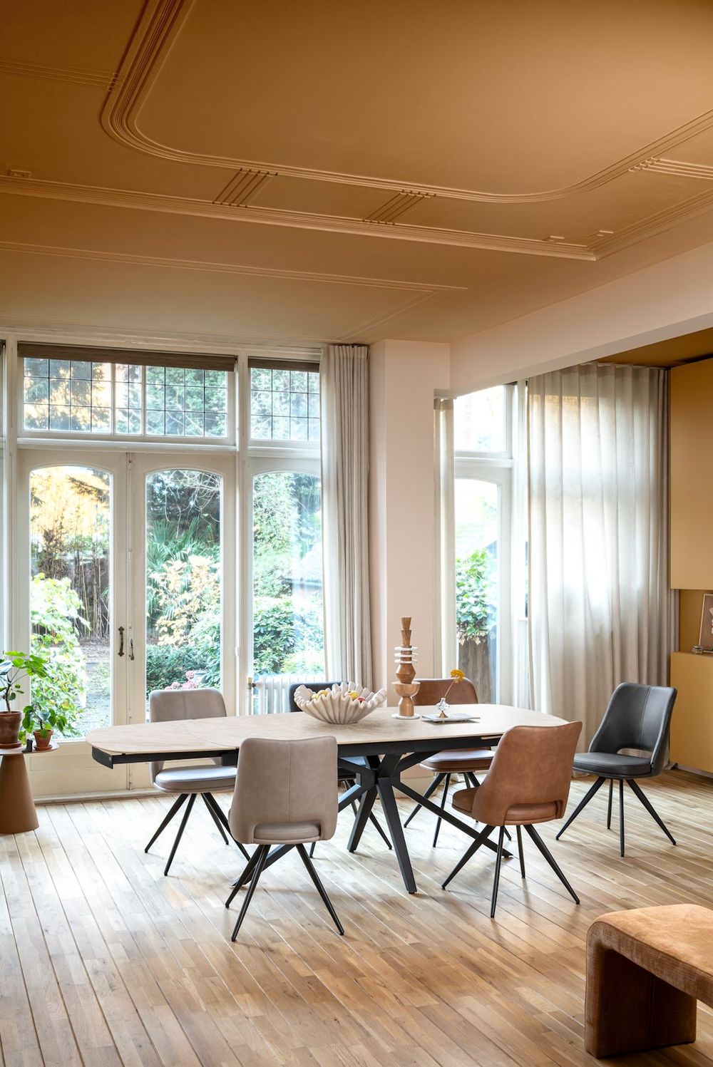 Uitschuifbare eetkamertafel LATTINA - Marmer keram HEH 55926CRE