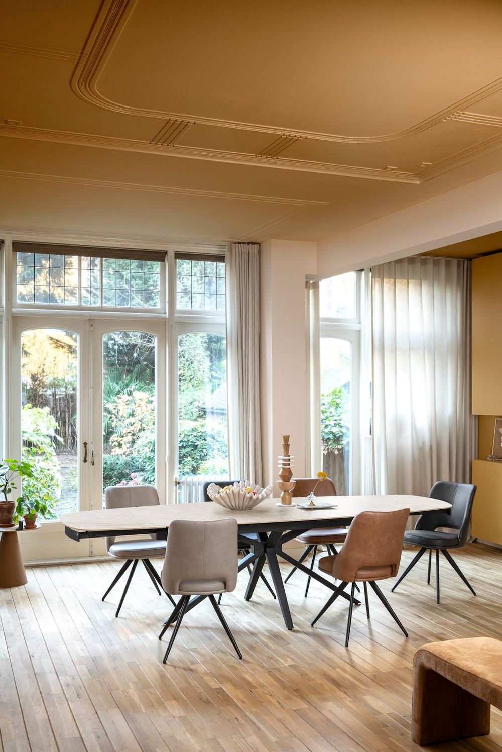 Uitschuifbare eetkamertafel LATTINA - Marmer keram HEH 55926CRE