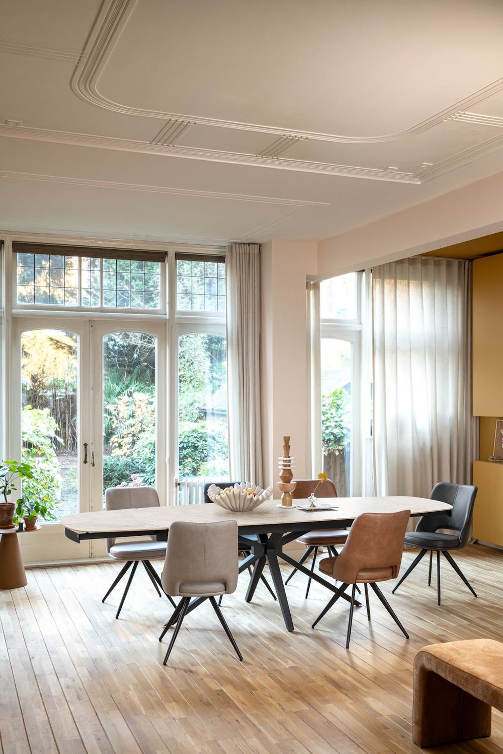 Uitschuifbare eetkamertafel LATTINA - Marmer keram HEH 55926CRE