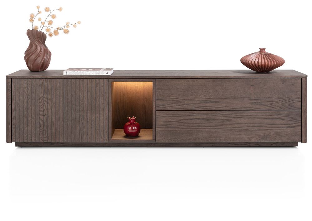 TV-meubel TRENTON - Donker eikenfineer XOO 52282CLA