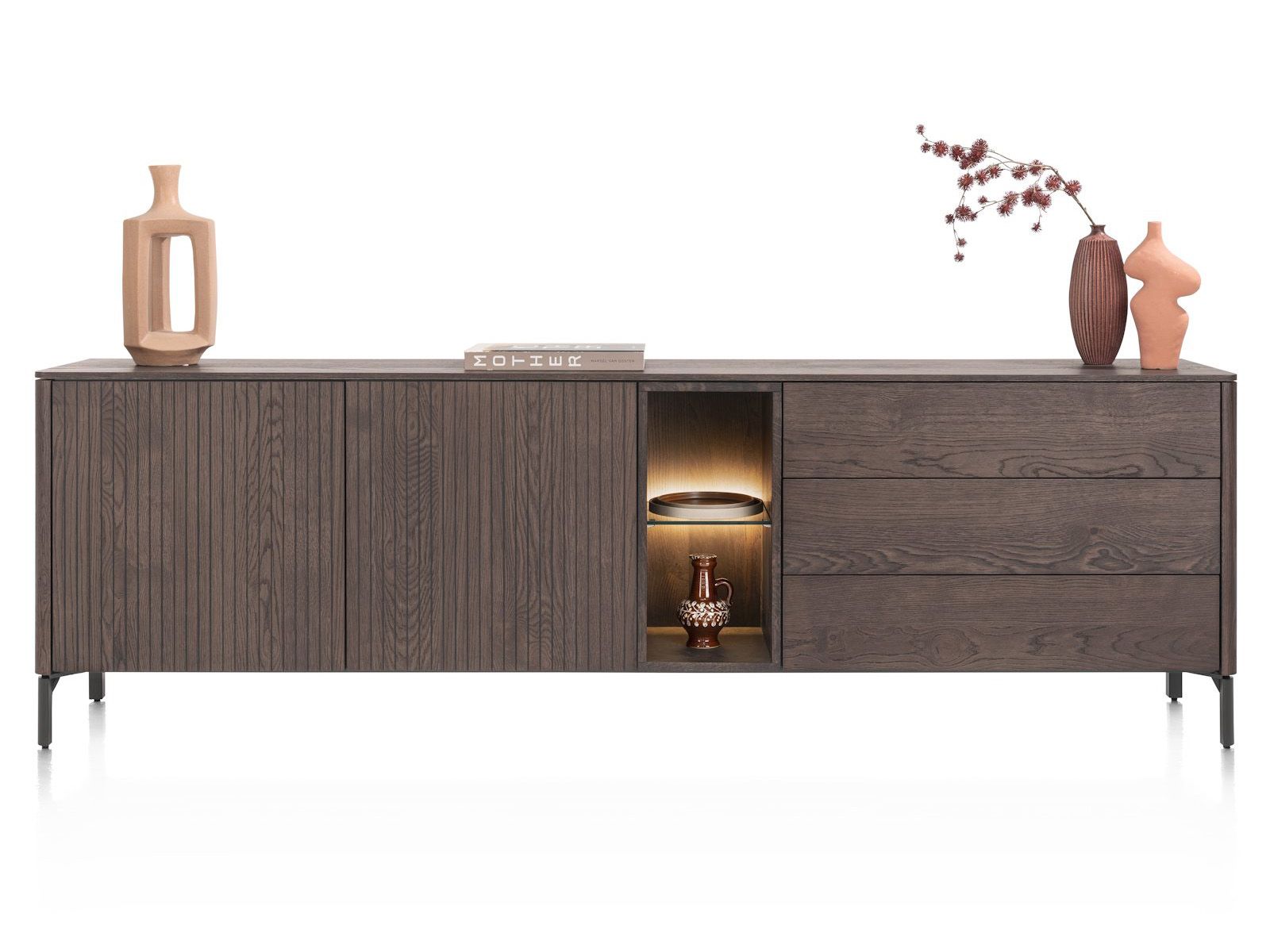 Dressoir TRENTON - Donker eikenfineer XOO 52278-CLA