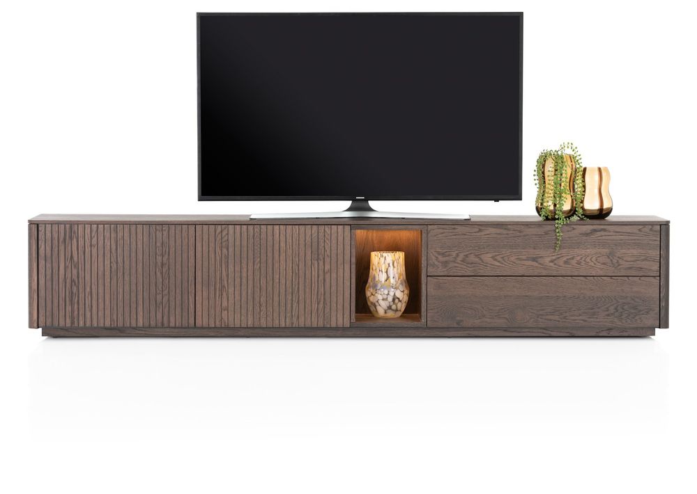 Tv-meubel TRENTON - Donker eikenfineer XOO 52280-CLA