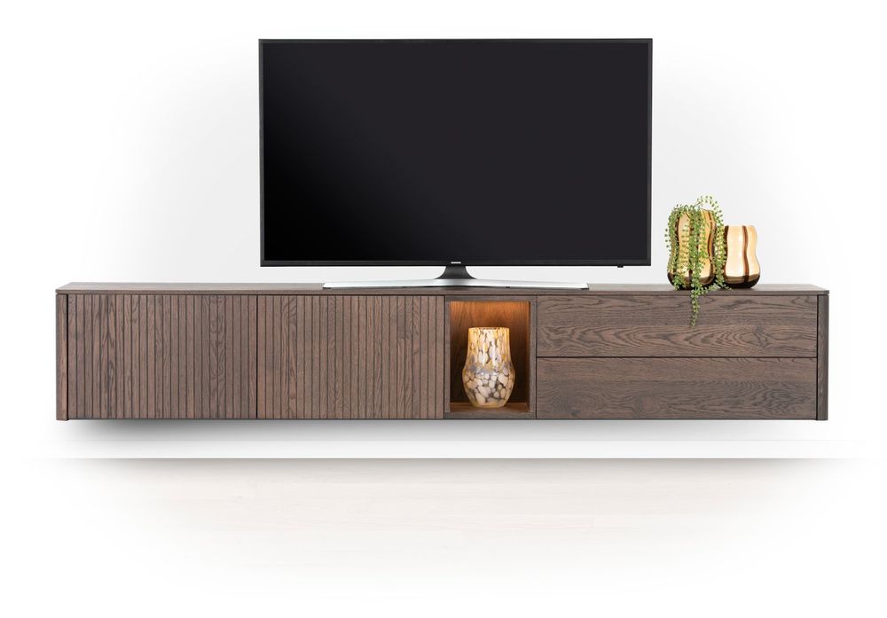 Tv-meubel TRENTON - Donker eikenfineer XOO 52280-CLA