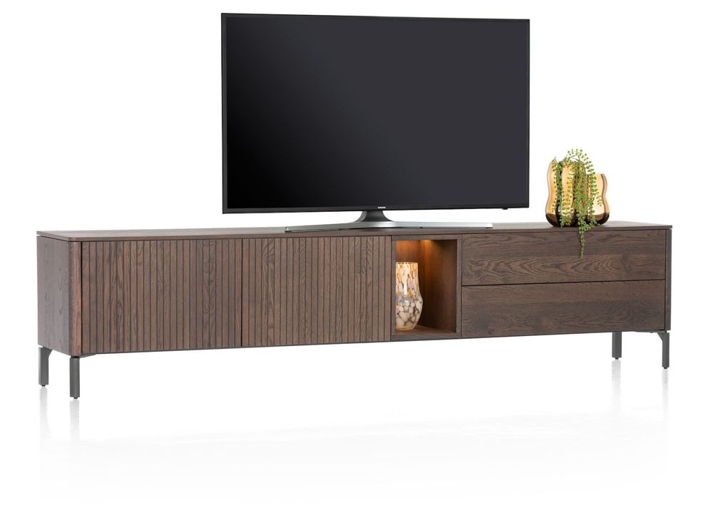 Tv-meubel TRENTON - Donker eikenfineer XOO 52280-CLA