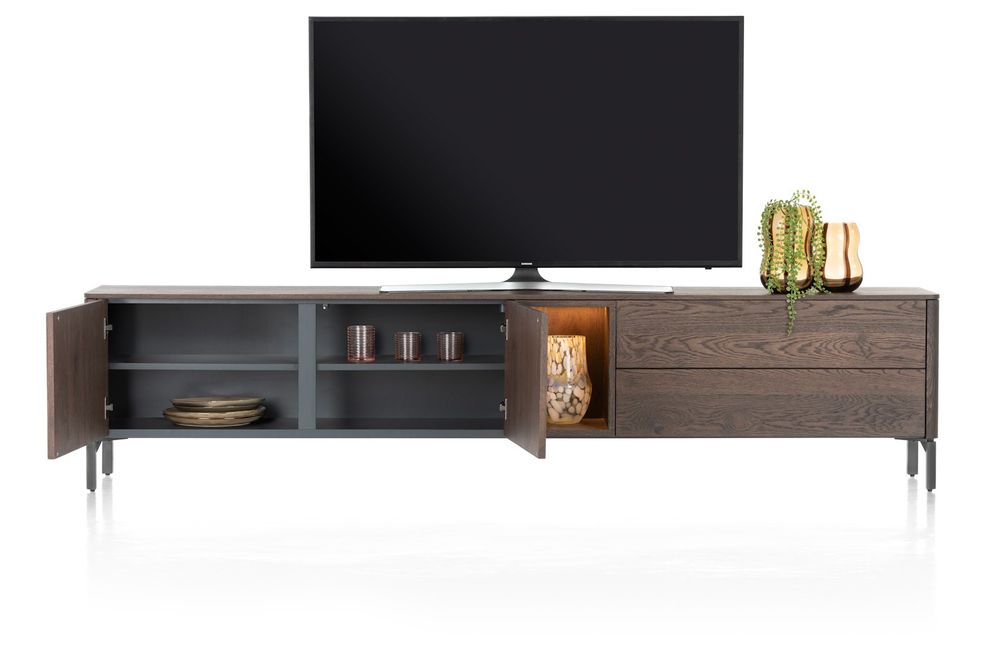 Tv-meubel TRENTON - Donker eikenfineer XOO 52280-CLA