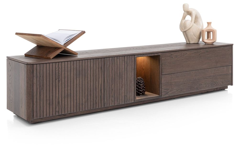 Tv-meubel TRENTON - Donker eikenfineer XOO 52281-CLA
