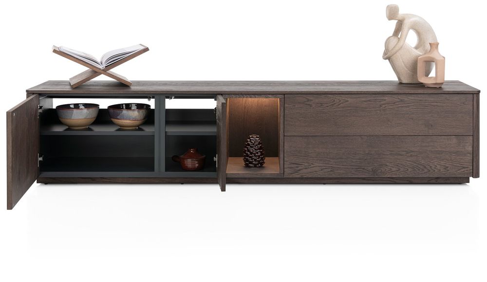 Tv-meubel TRENTON - Donker eikenfineer XOO 52281-CLA