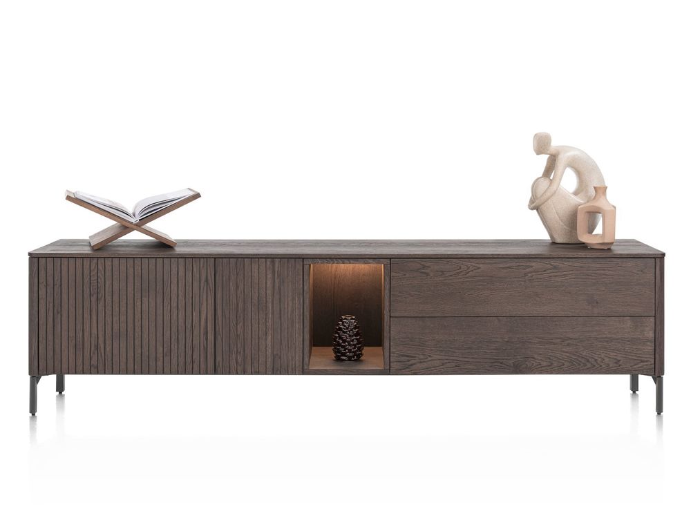 Tv-meubel TRENTON - Donker eikenfineer XOO 52281-CLA