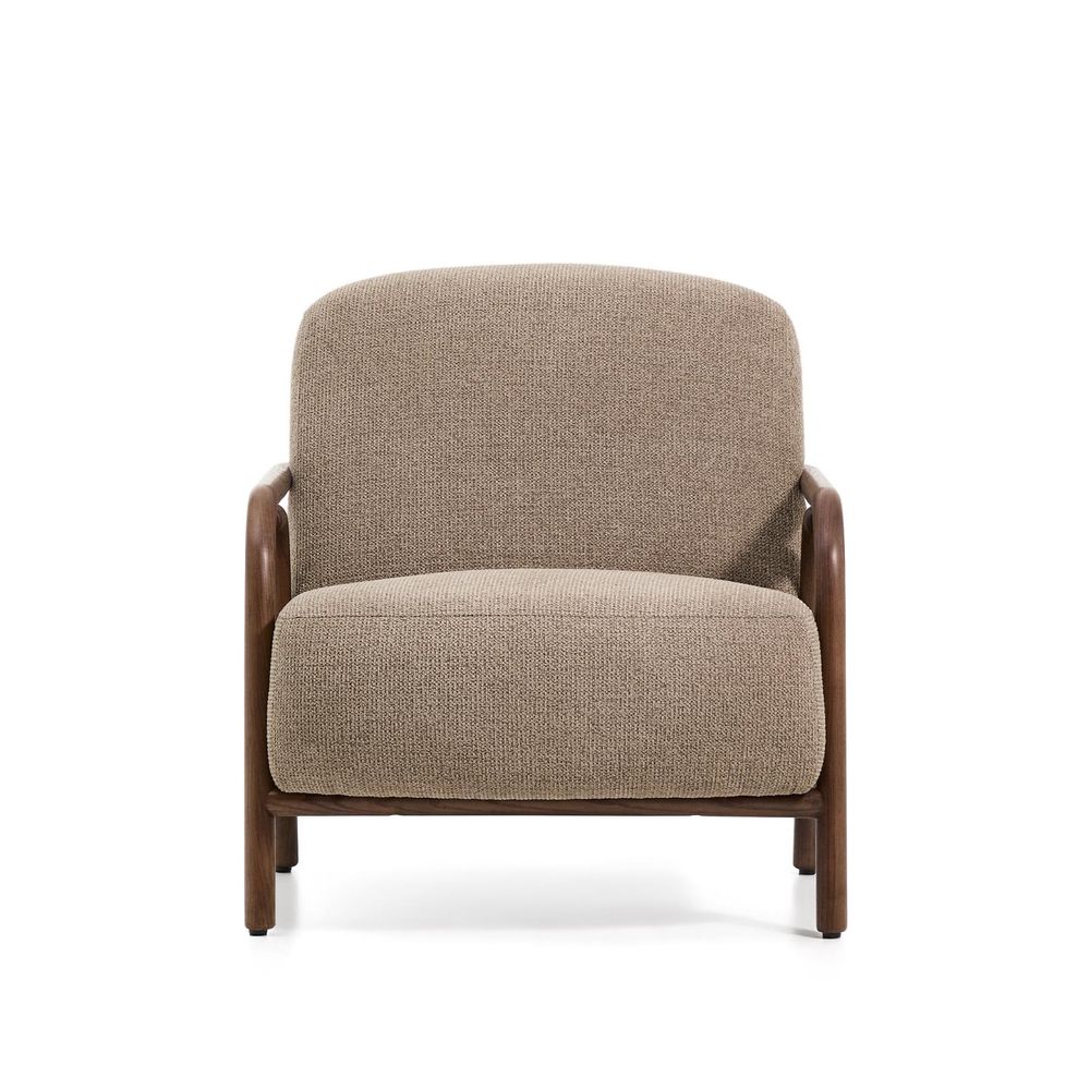 Fauteuil SYLO - Taupe / Massief Essenhout KAV C00204FA11