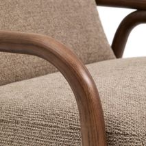 Fauteuil SYLO - Taupe / Massief Essenhout KAV C00204FA11
