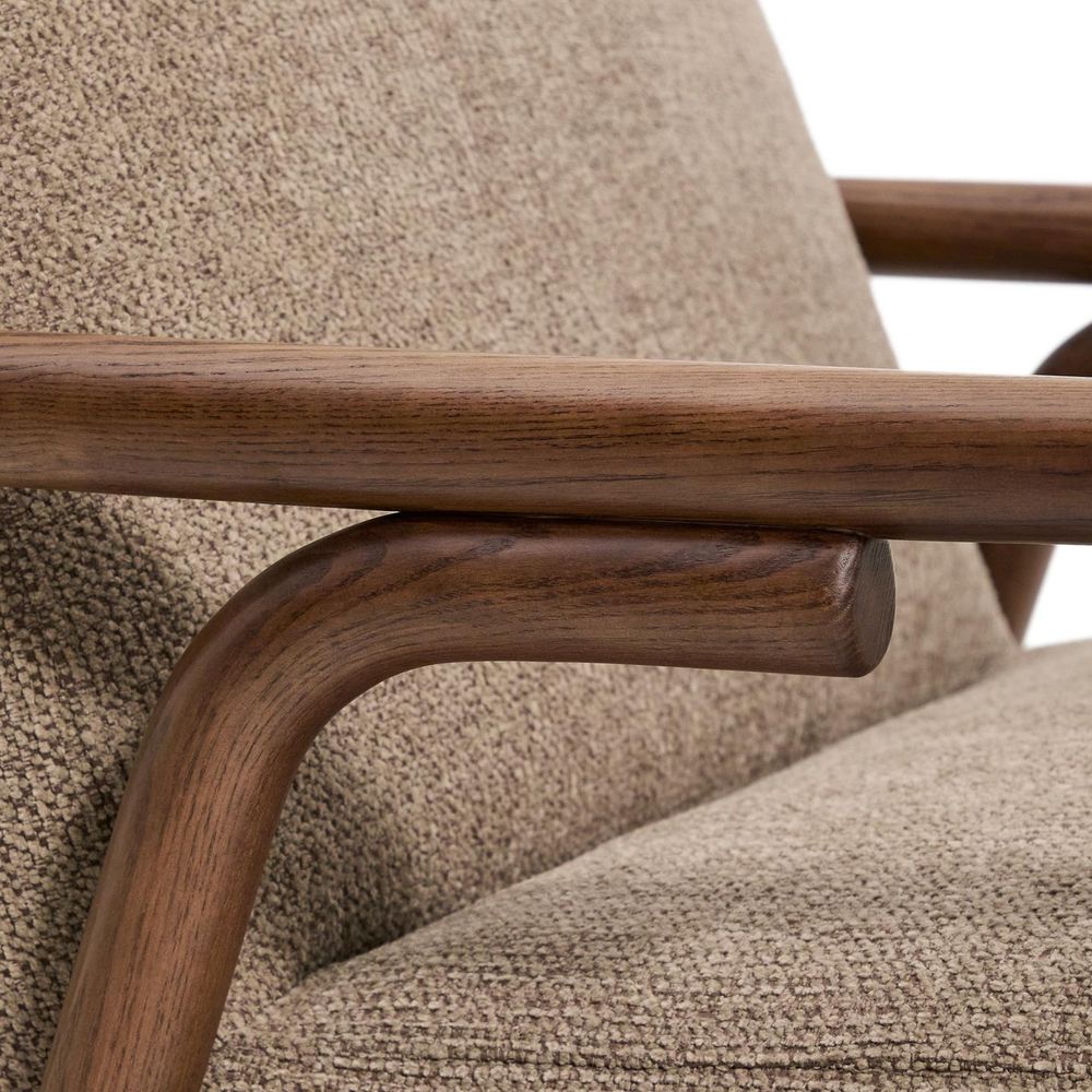 Fauteuil SYLO - Taupe / Massief Essenhout KAV C00204FA11