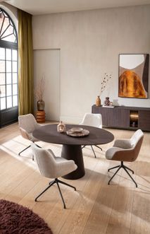 Eetkamertafel TRENTON - Donker eikenfineer XOO 52289-CLA